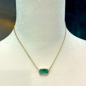 Kendra Scott Elisa Gold Pendant Necklace in London Blue